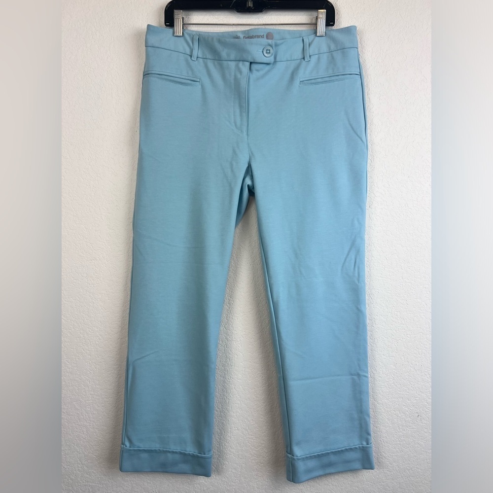 Betabrand Stretchy Bootcut Yoga Pants in Light Blue Size XL